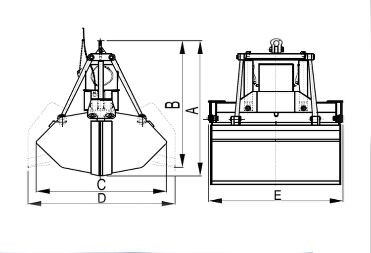 double rope grab bucket double rope grab bucket